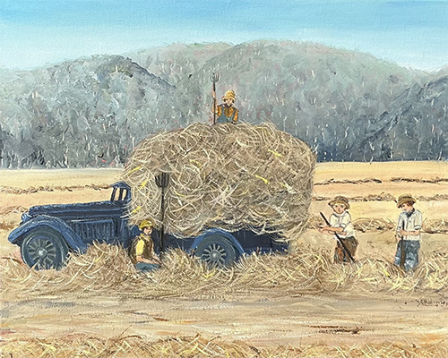 Harvesting Hay at Cockatoo Creek - Heather Roberts
